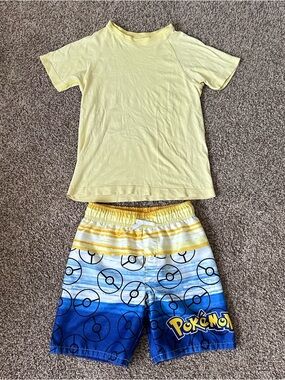 Pokémon Boys Swim Shorts+ Shirt